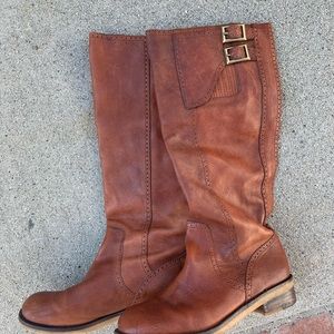 Lucky brand, brown leather boots, size 8 1/2